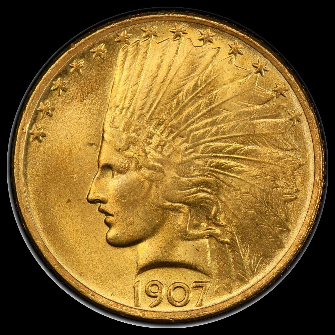 Collectors corner 1907 10 indian ms65 pcgs 65044270