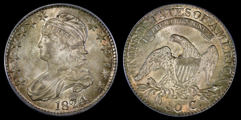 50C 1824 PCGS MS64 - Image 2