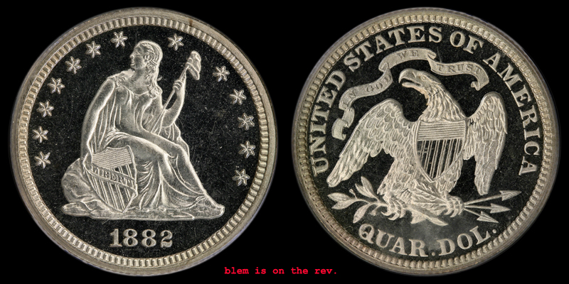 25C 1882 PCGS PR66 CAMEO - Image 2
