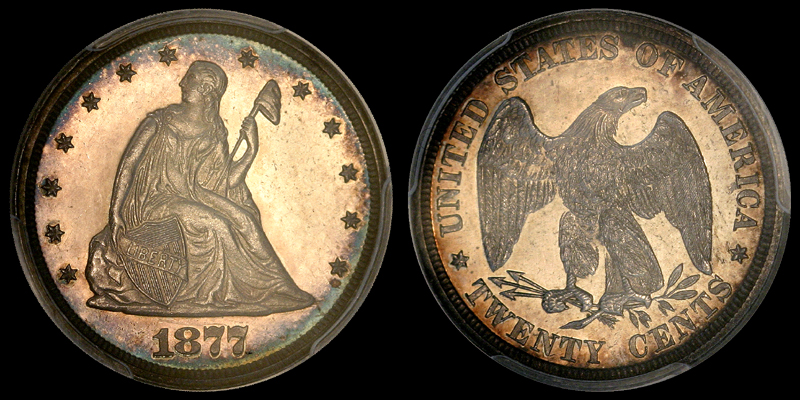 20C 1877 PCGS PR64 CAMEO - Image 2