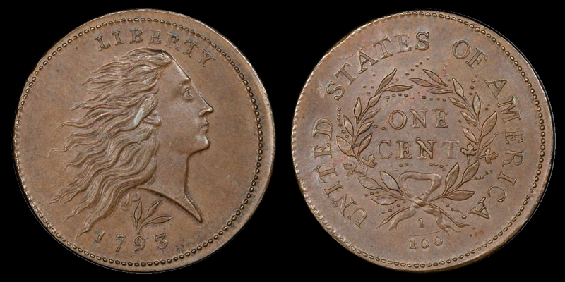 1C 1793 WREATH LET EDGE PCGS MS64BN - Image 2