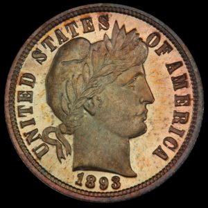 1893 10C Dime Barber PCGS PR66CAM (CAC) SUPERB! YOUNG-DAKOTA