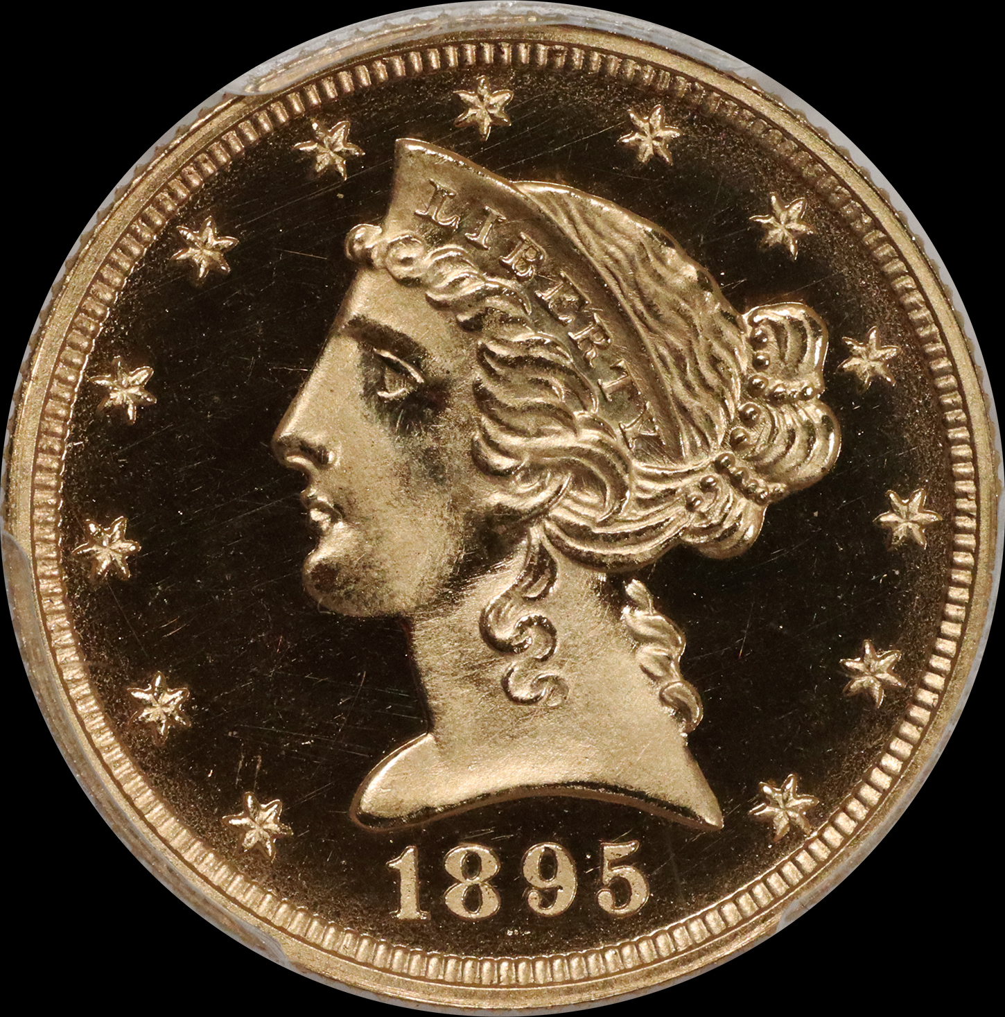 1895 $5 Gold Liberty With Motto PCGS PR66DCAM (CAC) WICKED COOL! - Image 3