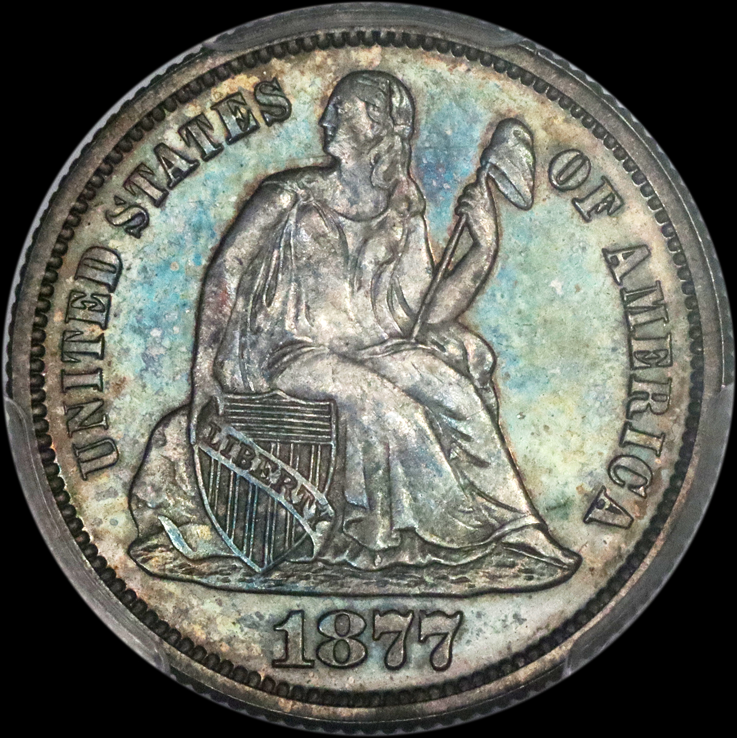 Liberty リバティー SEQUENCE １７５cm 1877 10C Dime Liberty Seated, Legend PCGS PR65CAM (CAC) VERY HIGH