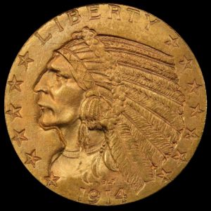 1914-D $5 Gold Indian Head PCGS MS64+ (CAC) GORGEOUS!
