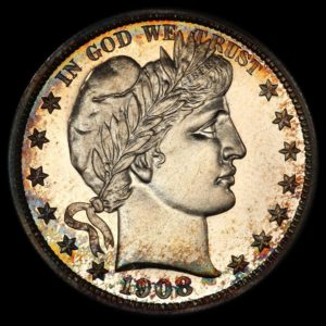 1908 50C Half Dollar Barber PCGS PR66 (CAC) ENDLESS MIRRORS!  COL GREEN-NEWMAN
