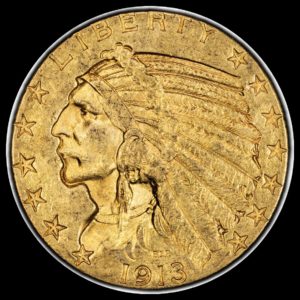 1913-S $5 Gold Indian Head PCGS MS62 (CAC) CHOICE!